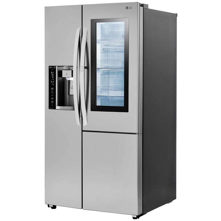 LG 36-inch, 26.1 cu. ft. Side-By-Side Refrigerator with InstaView? Door-in-Door? LSXS26396S