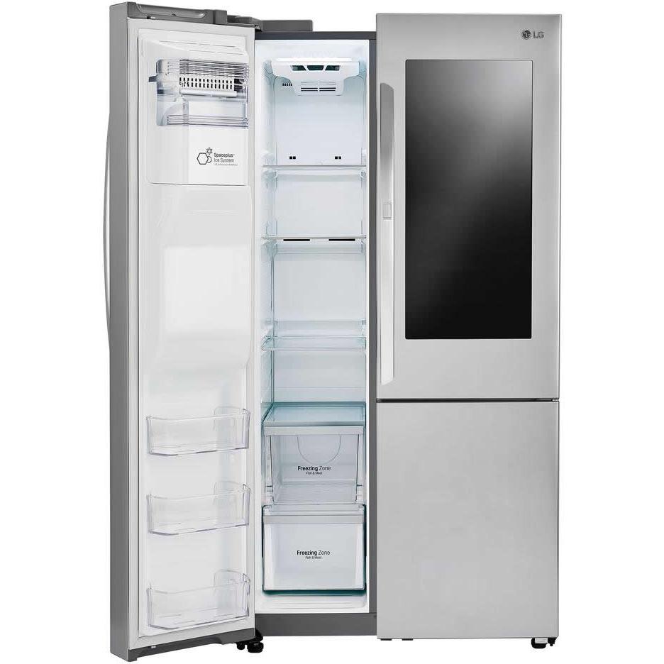 LG 36-inch, 26.1 cu. ft. Side-By-Side Refrigerator with InstaView? Door-in-Door? LSXS26396S