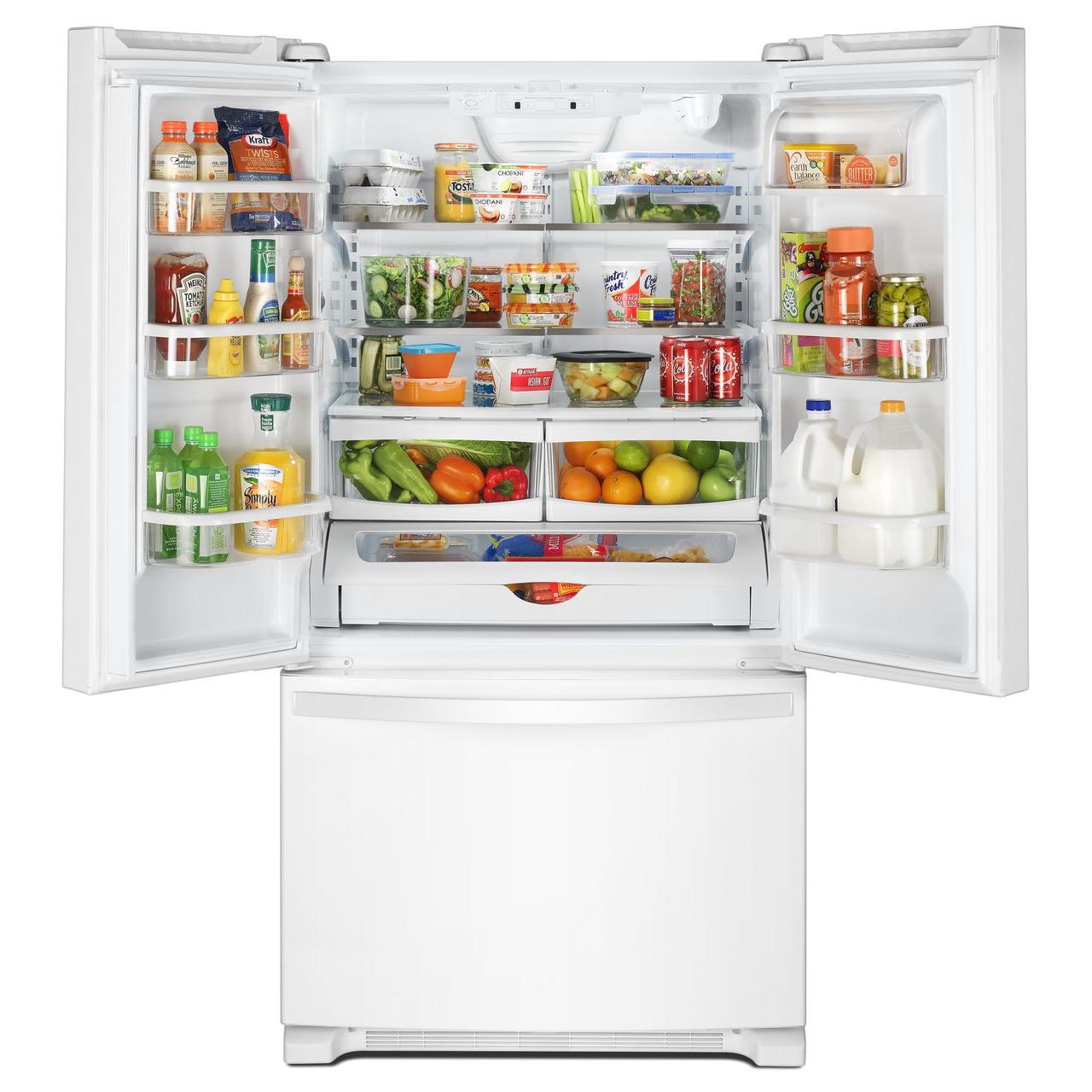 Whirlpool 36-inch, 20.0 cu. ft. Counter-Depth French 3-Door Refrigerator WRF540CWHW