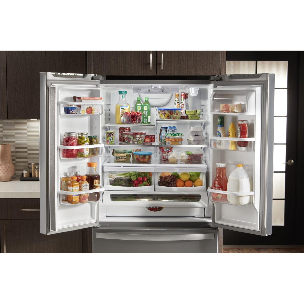 Whirlpool 36-inch, 20.0 cu. ft. Counter-Depth French 3-Door Refrigerator WRF540CWHZ