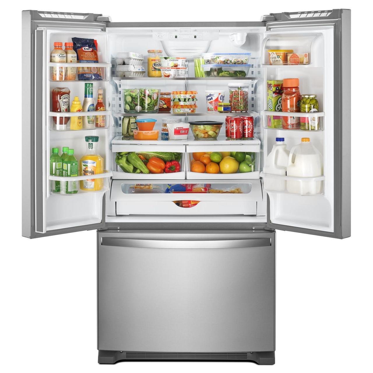 Whirlpool 36-inch, 20.0 cu. ft. Counter-Depth French 3-Door Refrigerator WRF540CWHZ