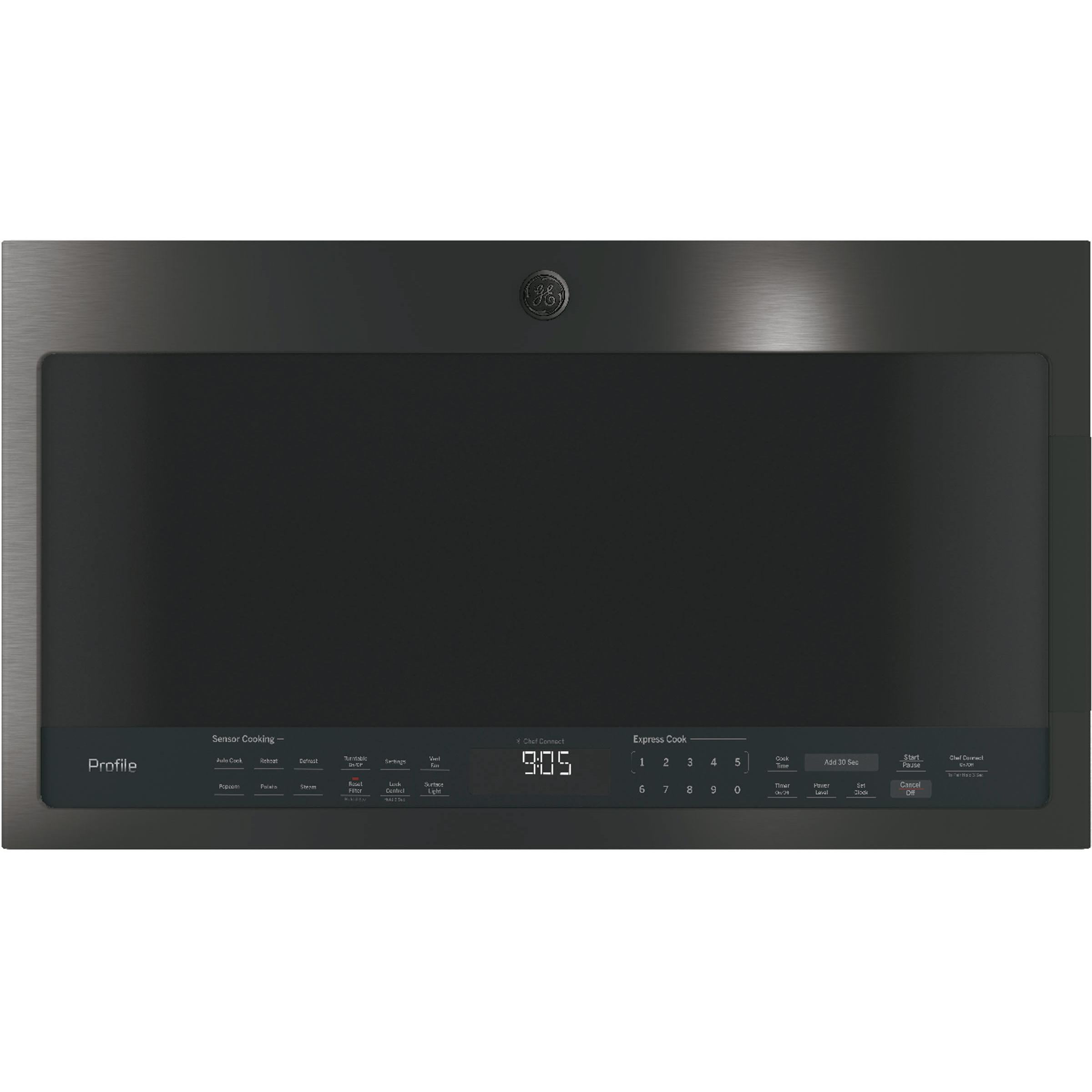 GE Profile 30-inch, 2.1 cu.ft. Over-the-Range Microwave Oven with Chef Connect PVM9005BLTS