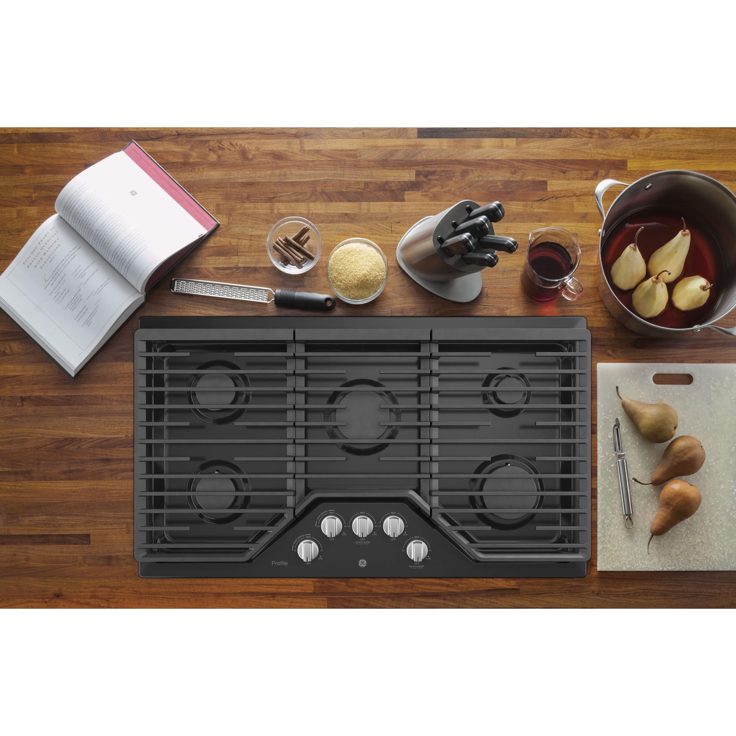 GE Profile 36-inch Built-In Gas Cooktop with MAX Burner System PGP7036DLBB