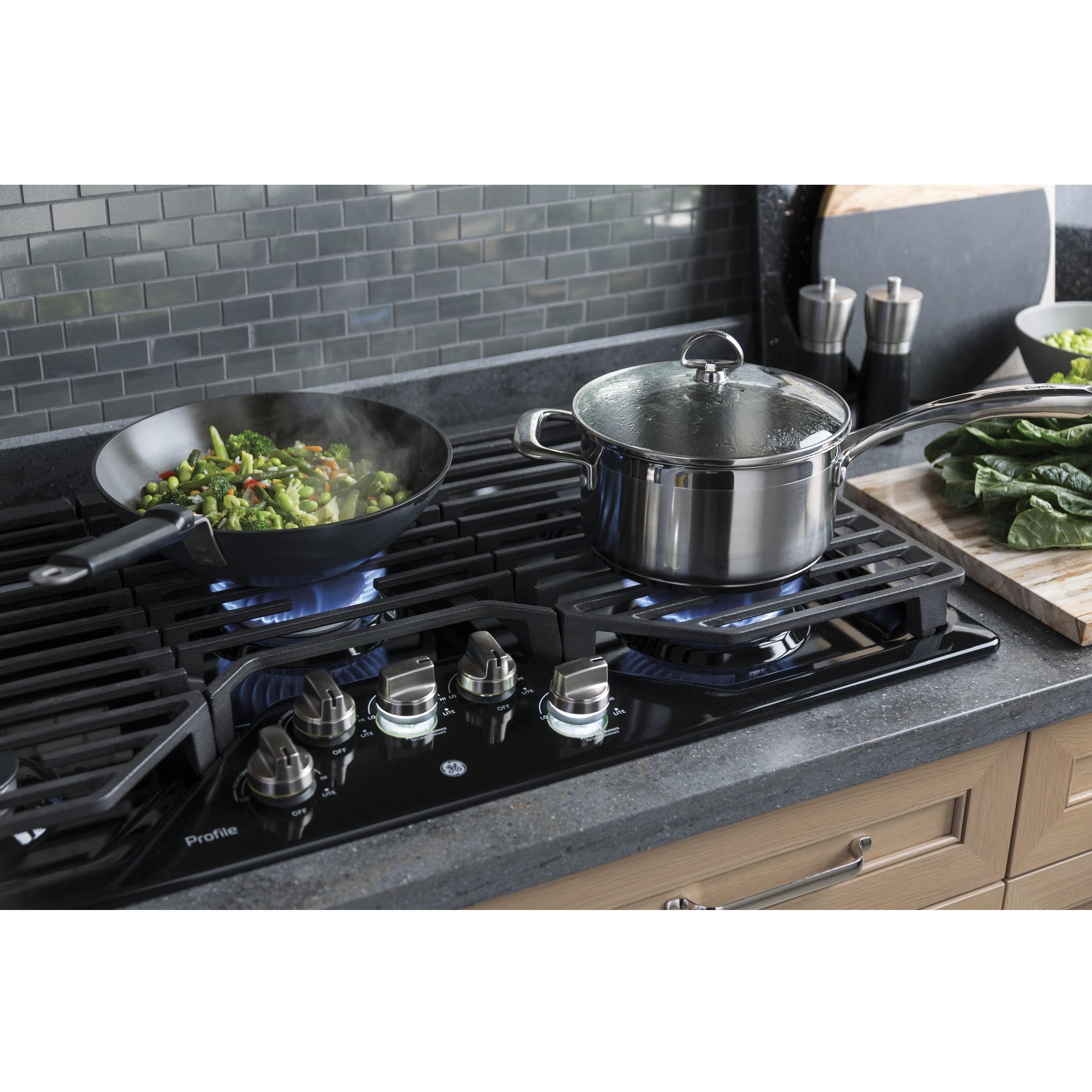 GE Profile 36-inch Built-In Gas Cooktop with MAX Burner System PGP7036DLBB