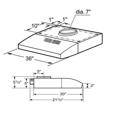 Bosch 36-inch Under-Cabinet Range Hood DUH36252UC