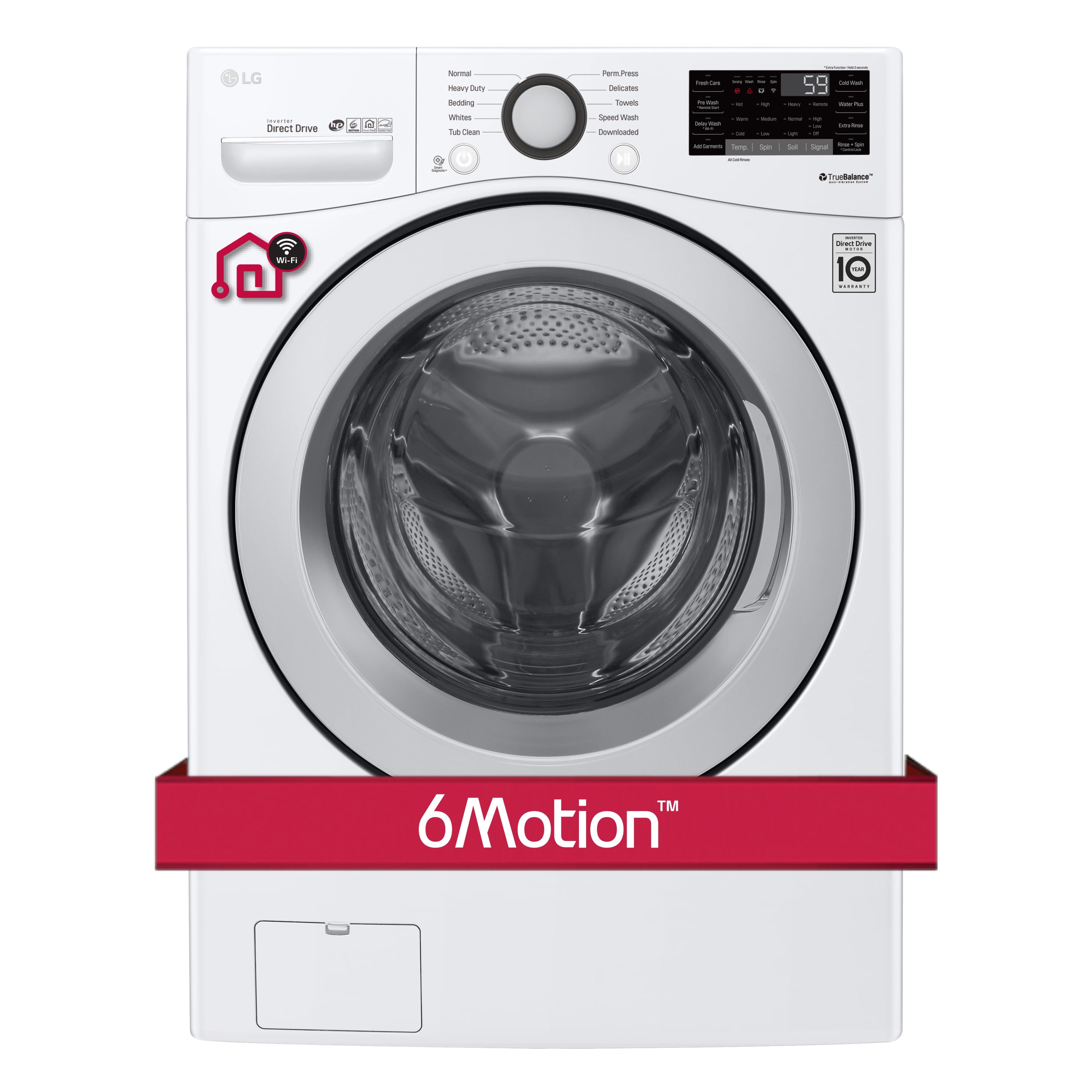 LG 4.5 cu. ft. Front Loading Washer with 6Motion? Technology WM3500CW