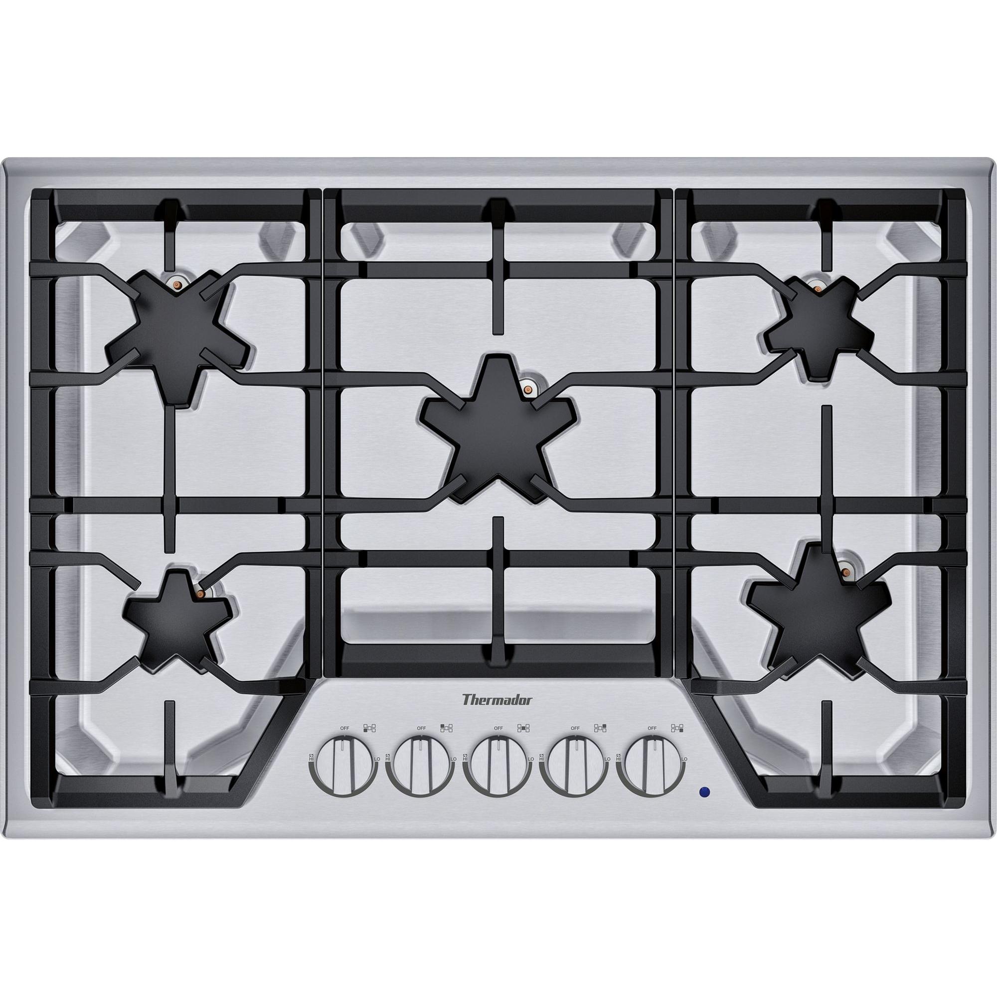 Thermador 30-inch Built-in Gas Cooktop with Patented Star? Burners SGS305TS