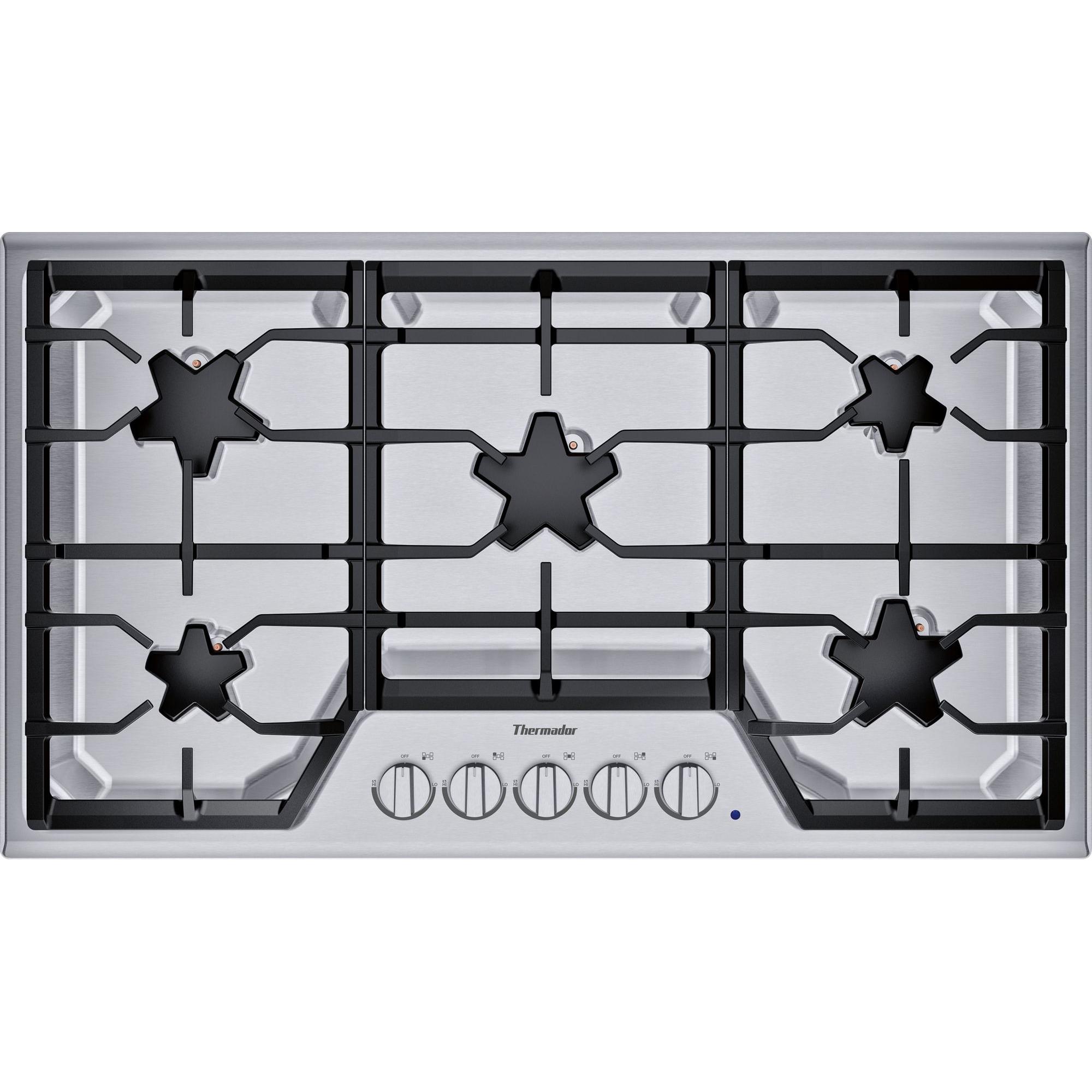 Thermador 36-inch Built-in Gas Cooktop with Patented Star? Burners SGS365TS