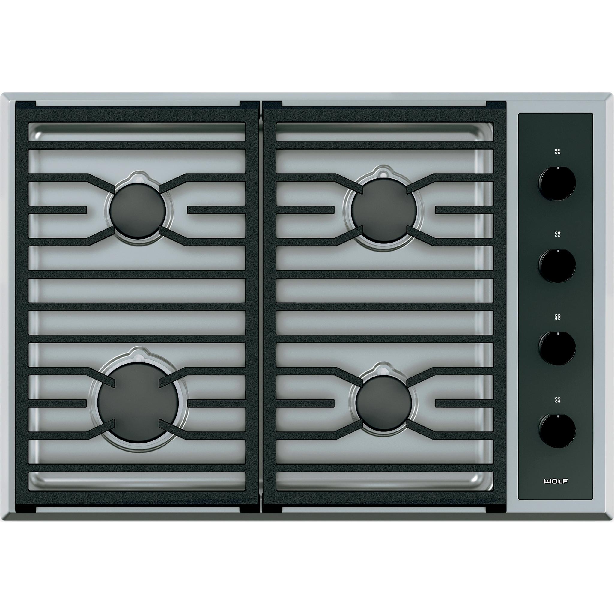 Wolf 30-inch Built-in Gas Cooktop CG304T/S/LP