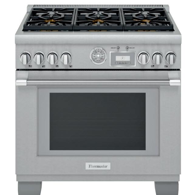 Thermador 36-inch Freestanding Dual-Fuel Range with ExtraLow? Burners PRD366WGU