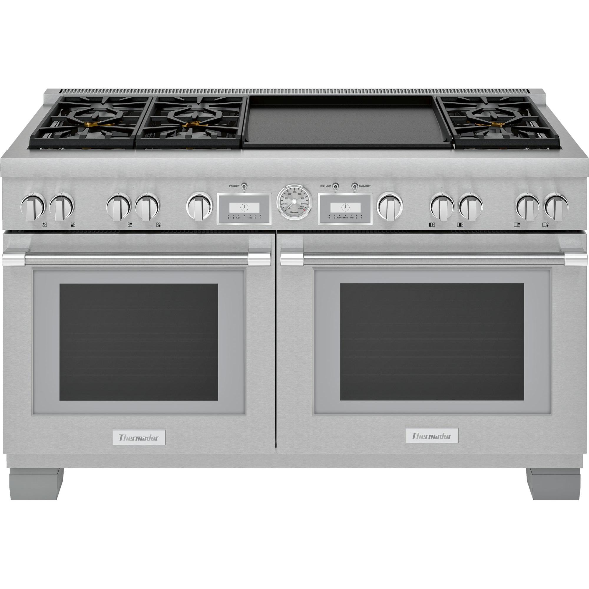 Thermador 60-inch Freestanding Dual-Fuel Range with ExtraLow? Burners PRD606WEG