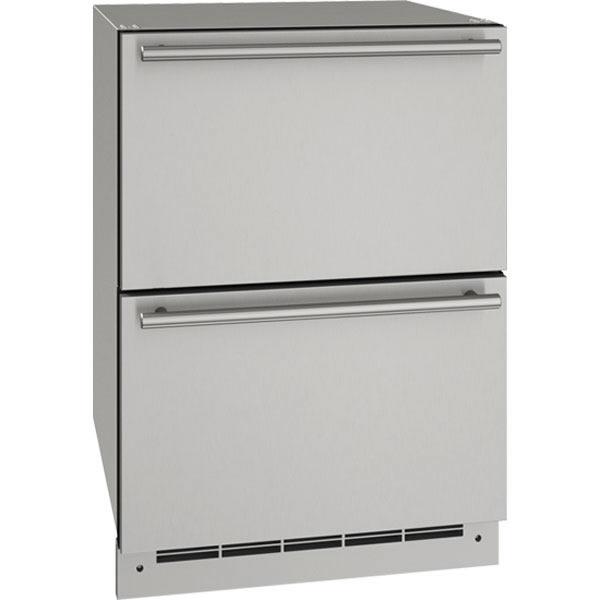 U-Line 24in 5.2cuft Outdoor Refrigerator Drawers UODR124-SS61A