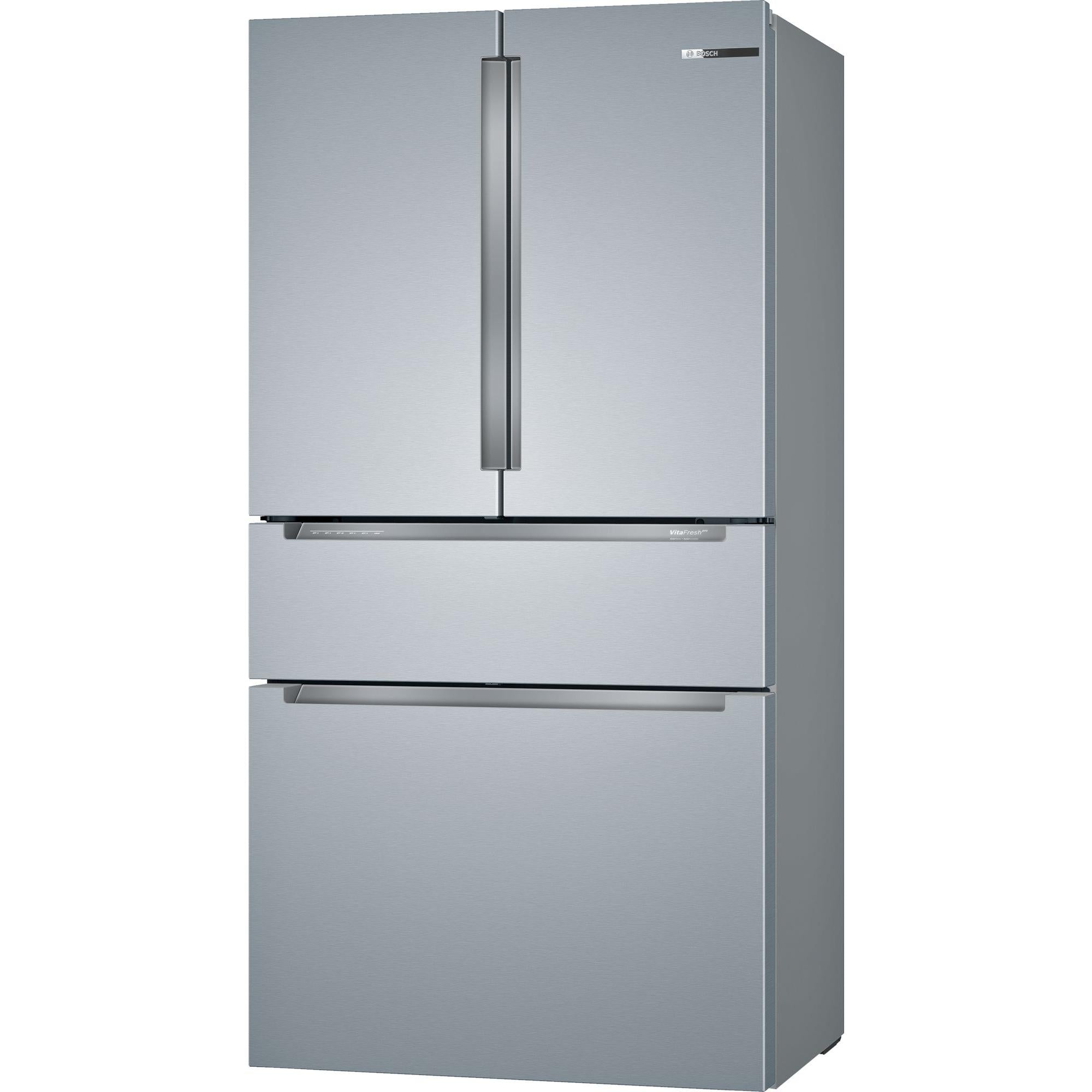 Bosch 36-inch, 21 cu.ft. Counter-Depth French 4-Door Refrigerator with VitaFreshPro? Drawer B36CL80ENS