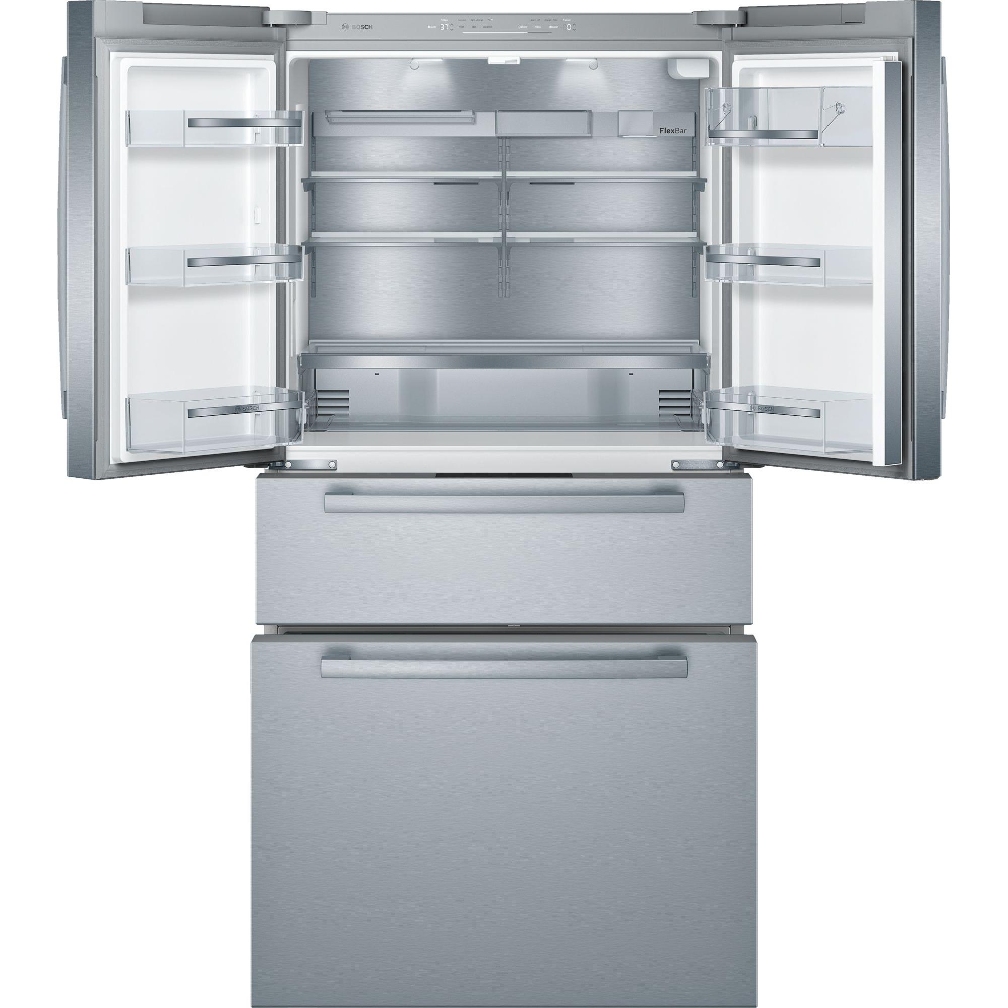 Bosch 36-inch, 21 cu.ft. Counter-Depth French 4-Door Refrigerator with VitaFreshPro? Drawer B36CL80SNS