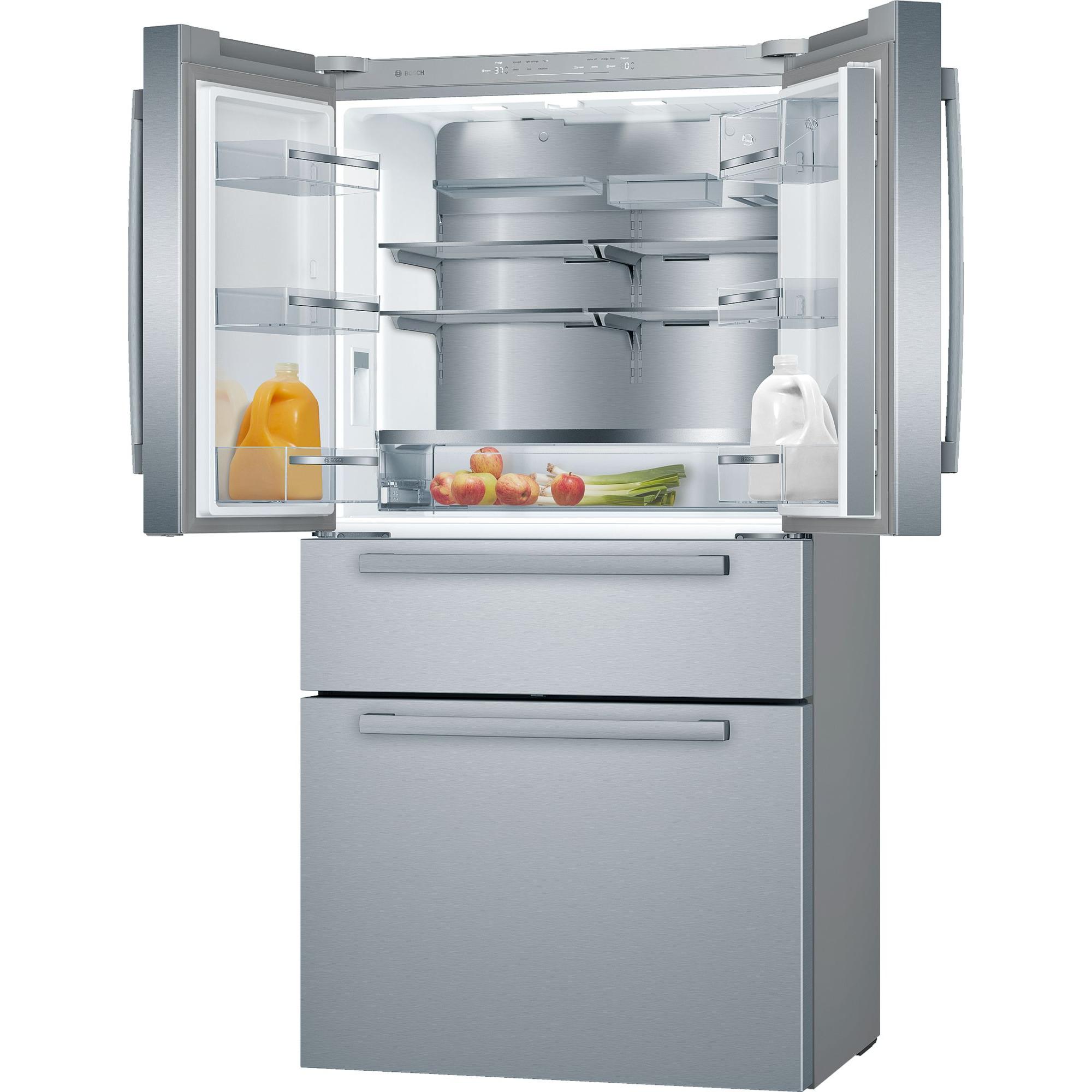 Bosch 36-inch, 21 cu.ft. Counter-Depth French 4-Door Refrigerator with VitaFreshPro? Drawer B36CL80SNS