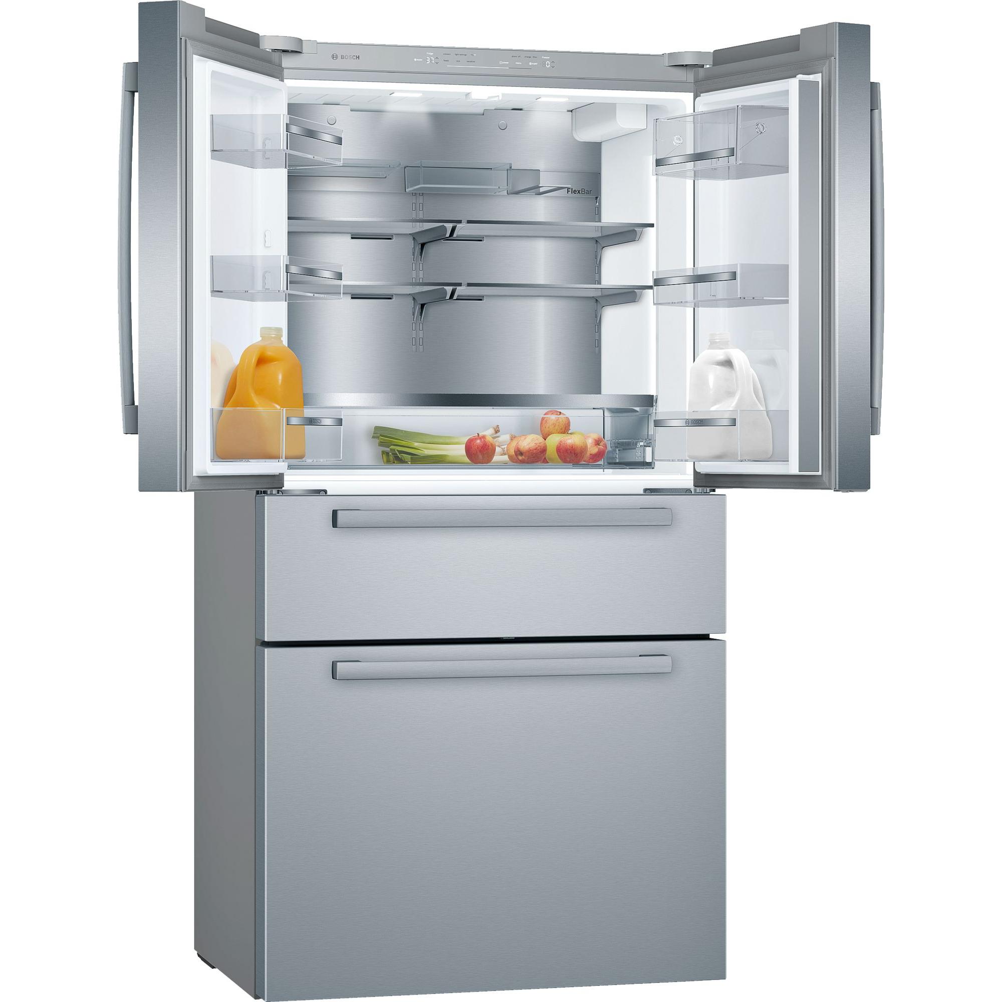 Bosch 36-inch, 21 cu.ft. Counter-Depth French 4-Door Refrigerator with VitaFreshPro? Drawer B36CL80SNS