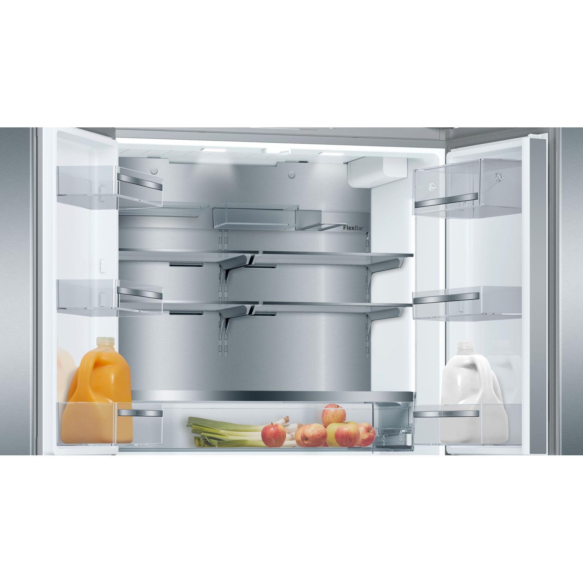 Bosch 36-inch, 21 cu.ft. Counter-Depth French 4-Door Refrigerator with VitaFreshPro? Drawer B36CL80SNS