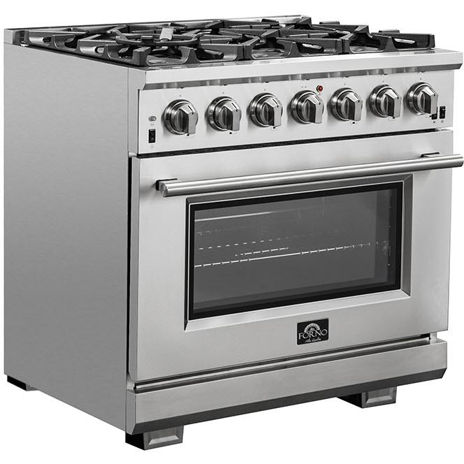 Forno Capriasca Alta Qualita 36-inch Freestanding Gas Range with Convection Technology FFSGS6260-36