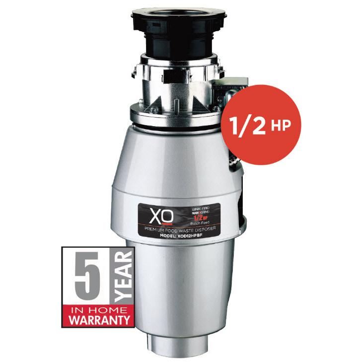 XO 1/2 HP Batch Feed Waste Disposer with Sound Insulation Shield XOD12HPBF