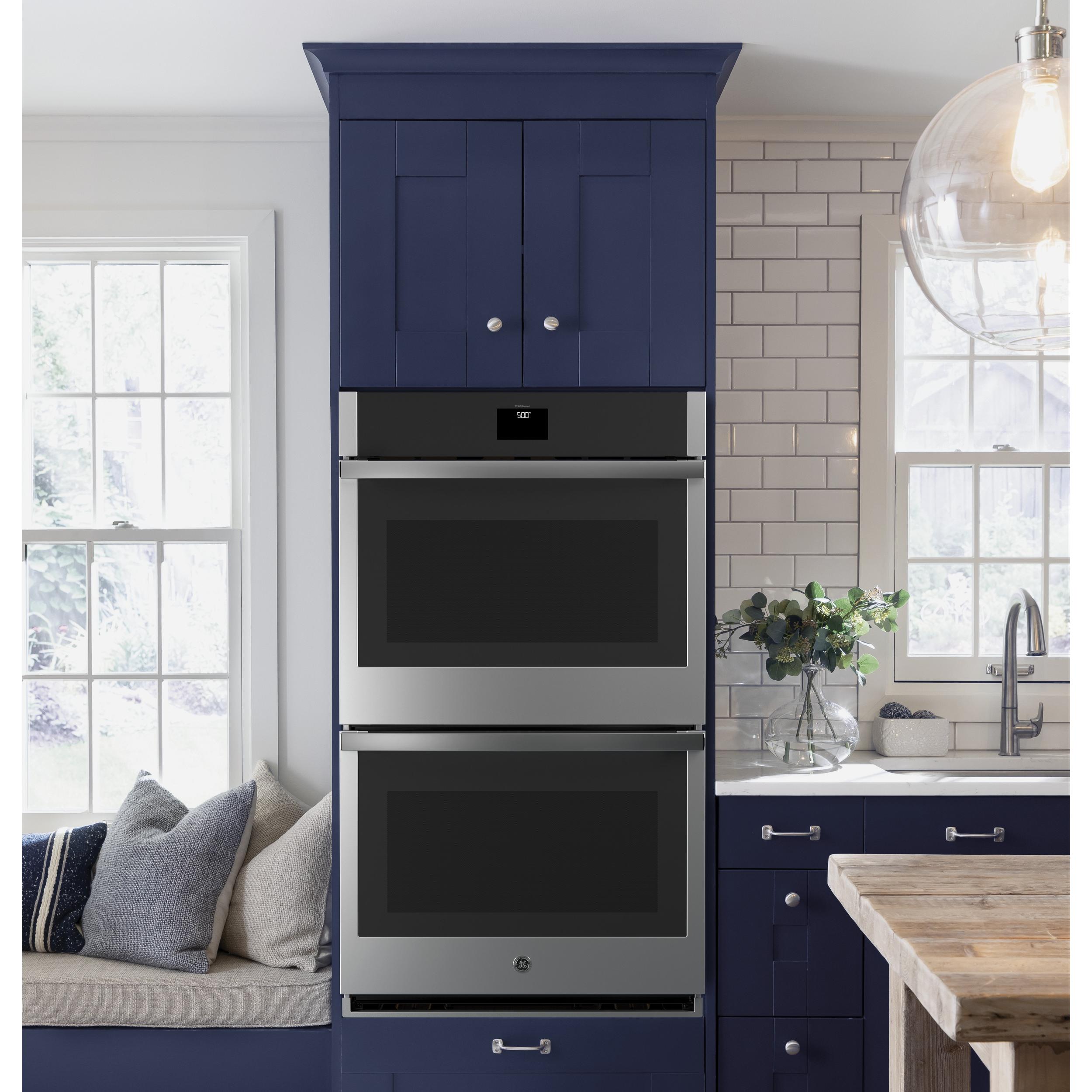 GE 27-inch, 8.6 cu.ft. Built-in Double Wall Oven with True European Convection JKD5000SNSS