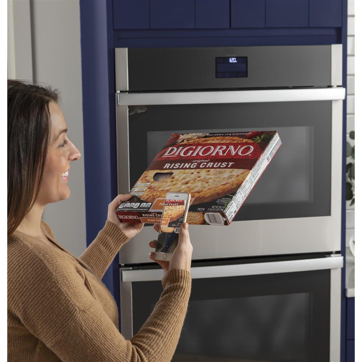 GE 27-inch, 8.6 cu.ft. Built-in Double Wall Oven with True European Convection JKD5000DNBB