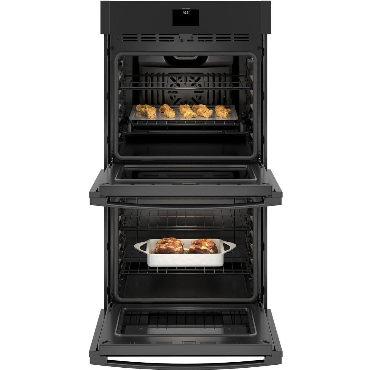 GE 27-inch, 8.6 cu.ft. Built-in Double Wall Oven with True European Convection JKD5000DNBB