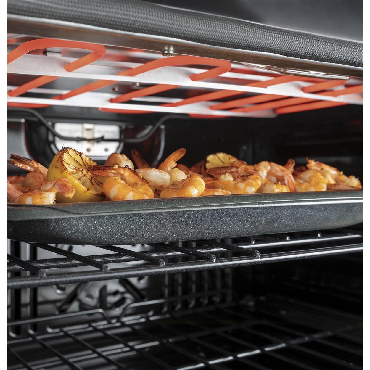 GE 27-inch, 8.6 cu.ft. Built-in Double Wall Oven with True European Convection JKD5000DNBB