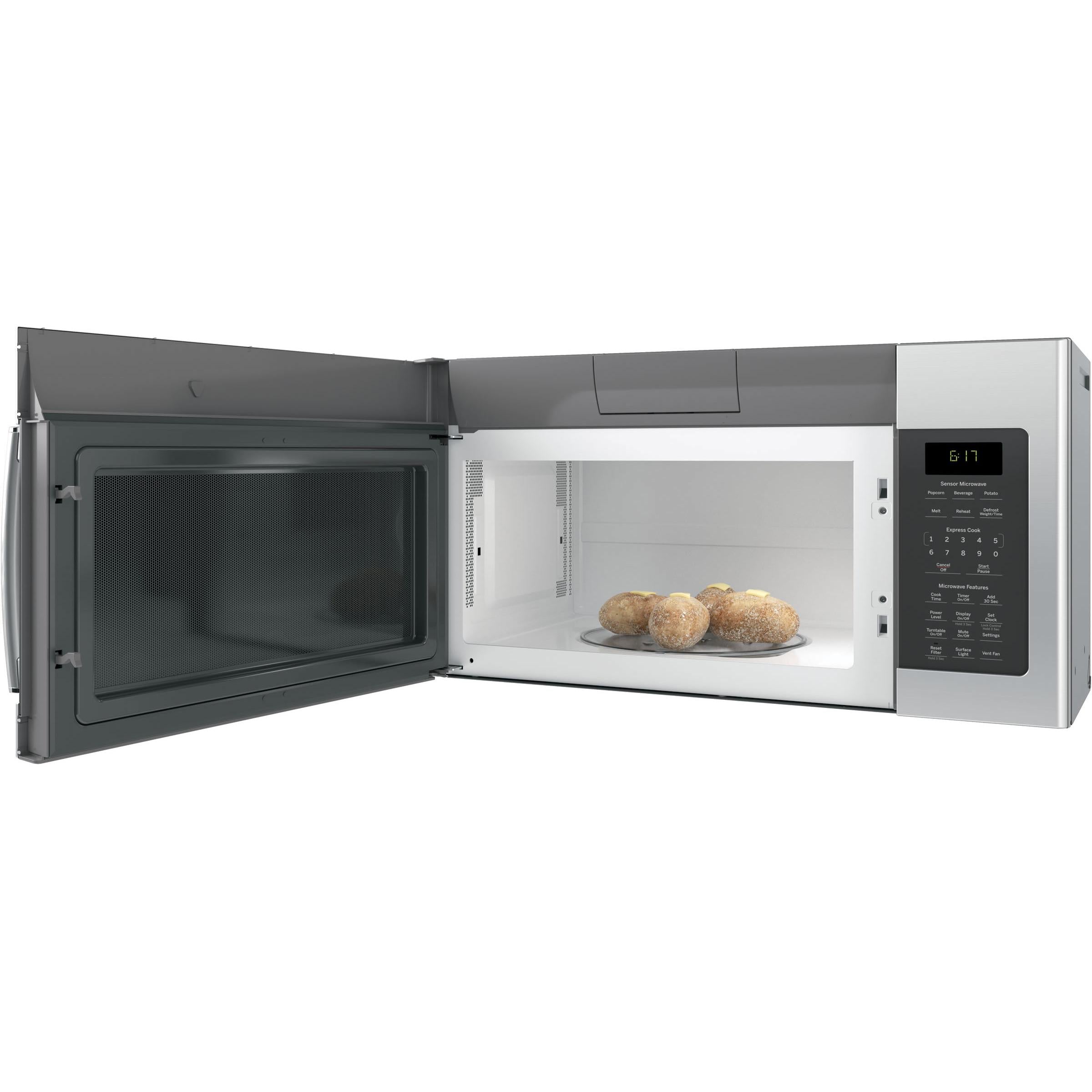 GE 30-inch, 1.7 cu.ft. Over-the-Range Microwave Oven with Sensor Cooking JVM6175YKFS