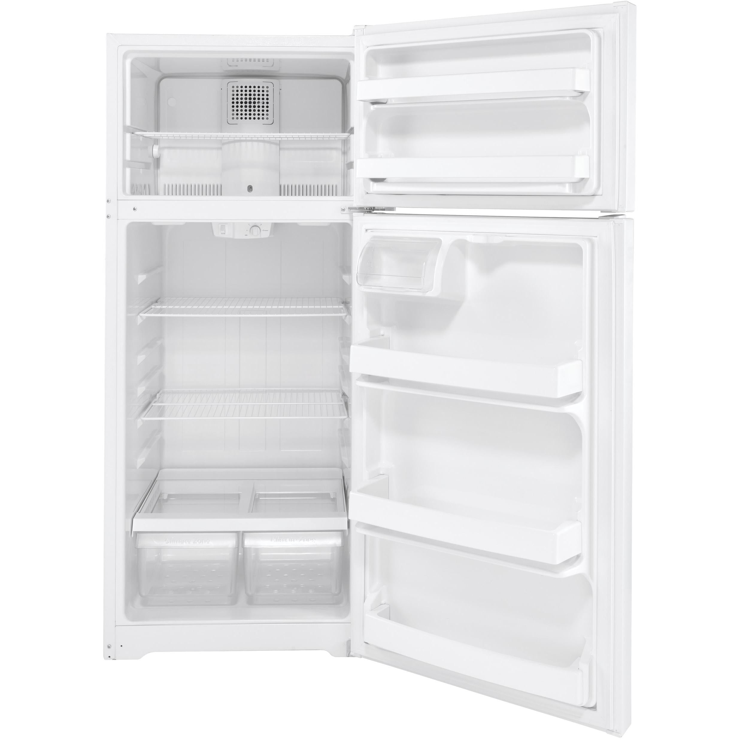 GE 28-inch, 17.5 cu. ft. Top-Freezer Refrigerator GTE18DTNRWW