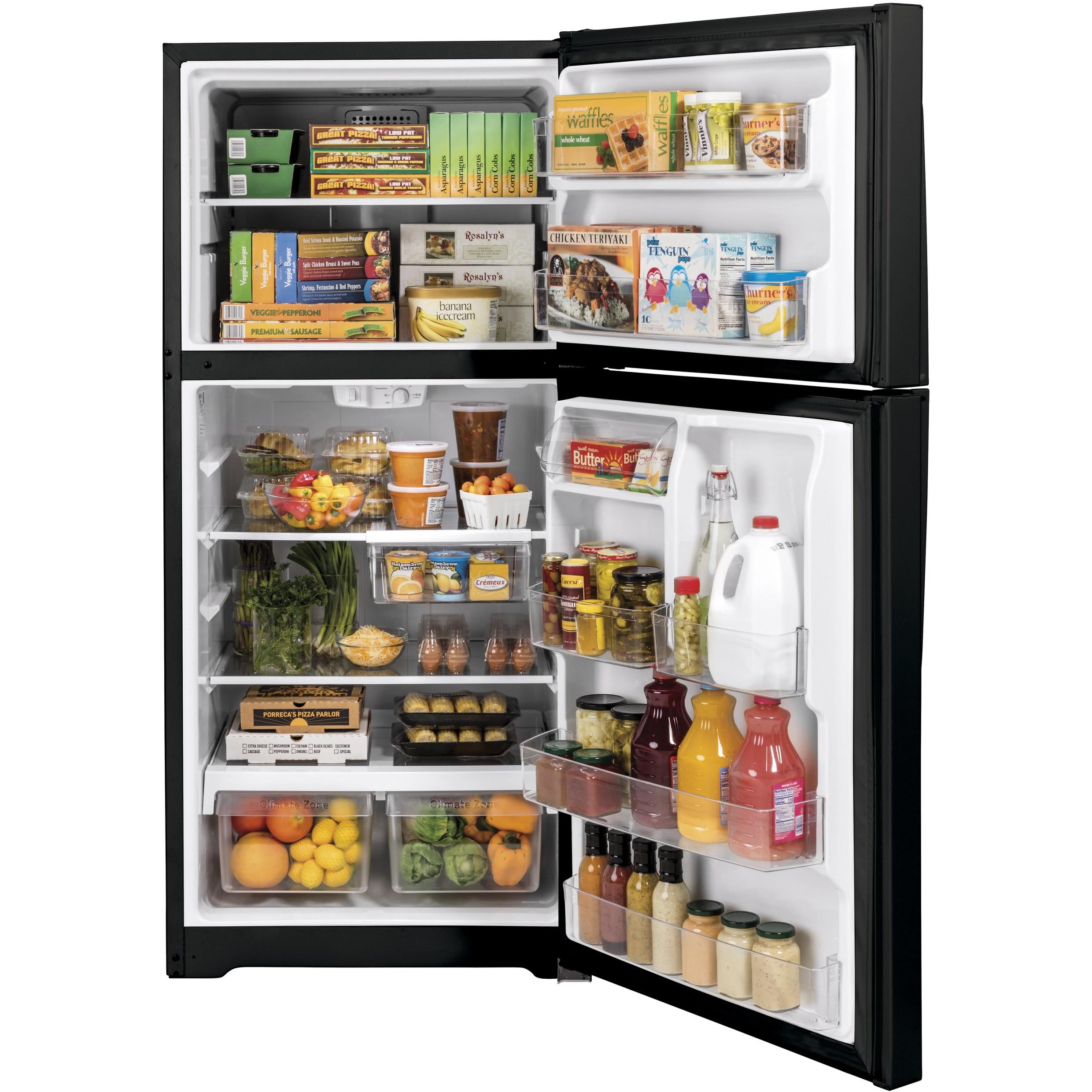 GE 30-inch, 19.1 cu. ft. Top Freezer Refrigerator GTS19KGNRBB
