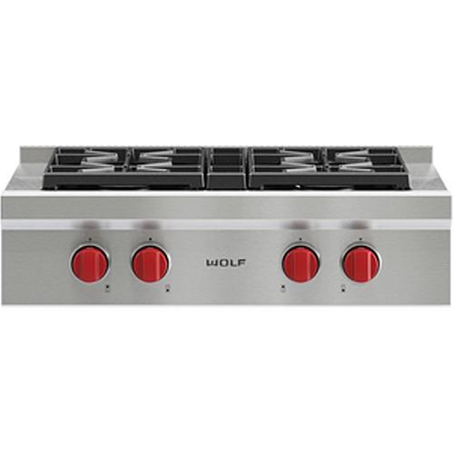 Wolf 30-inch Gas Built-in Rangetop with 4 Sealed Burners SRT304-LP