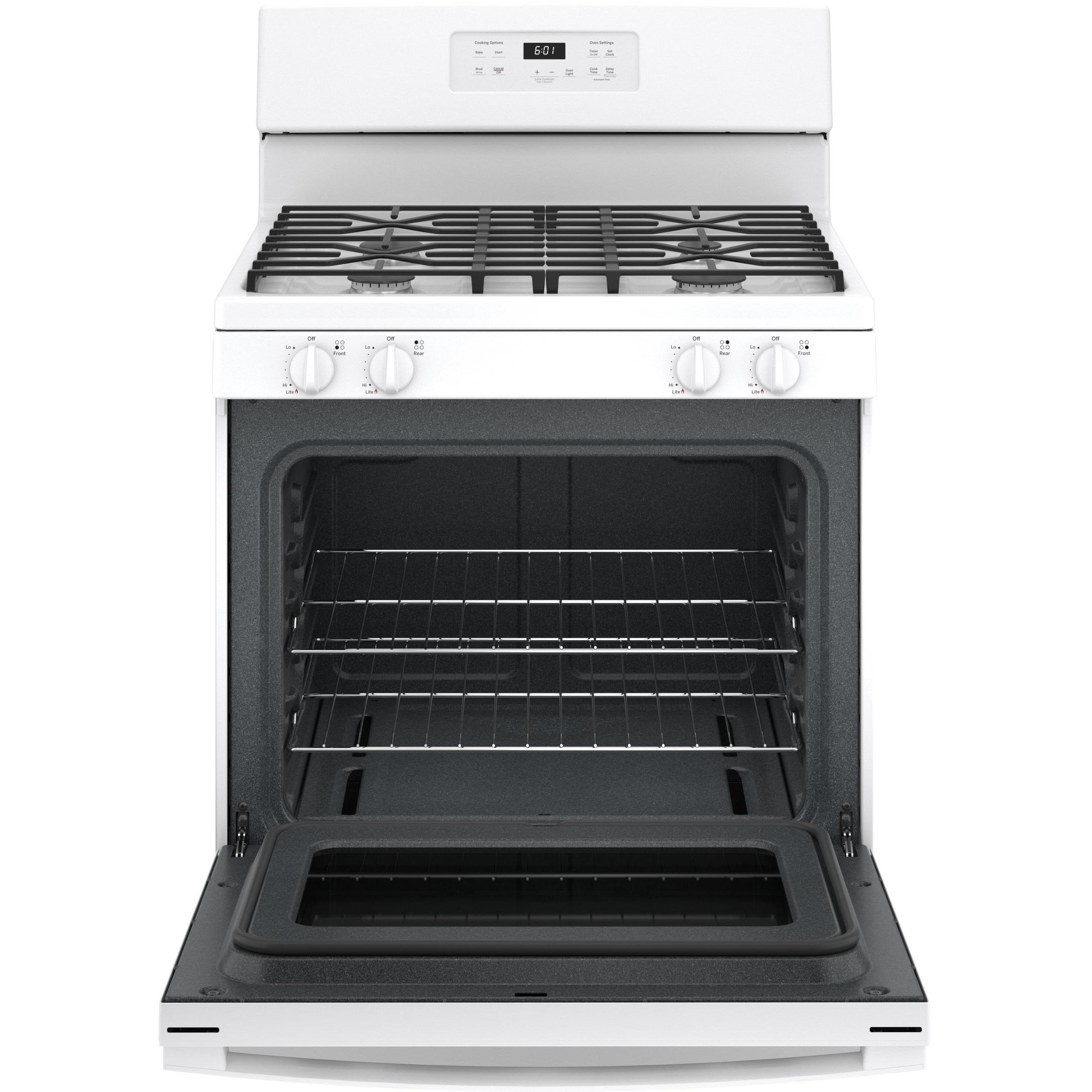 GE 30-inch Freestanding Gas Range with Precise Simmer Burner JGBS61DPWW