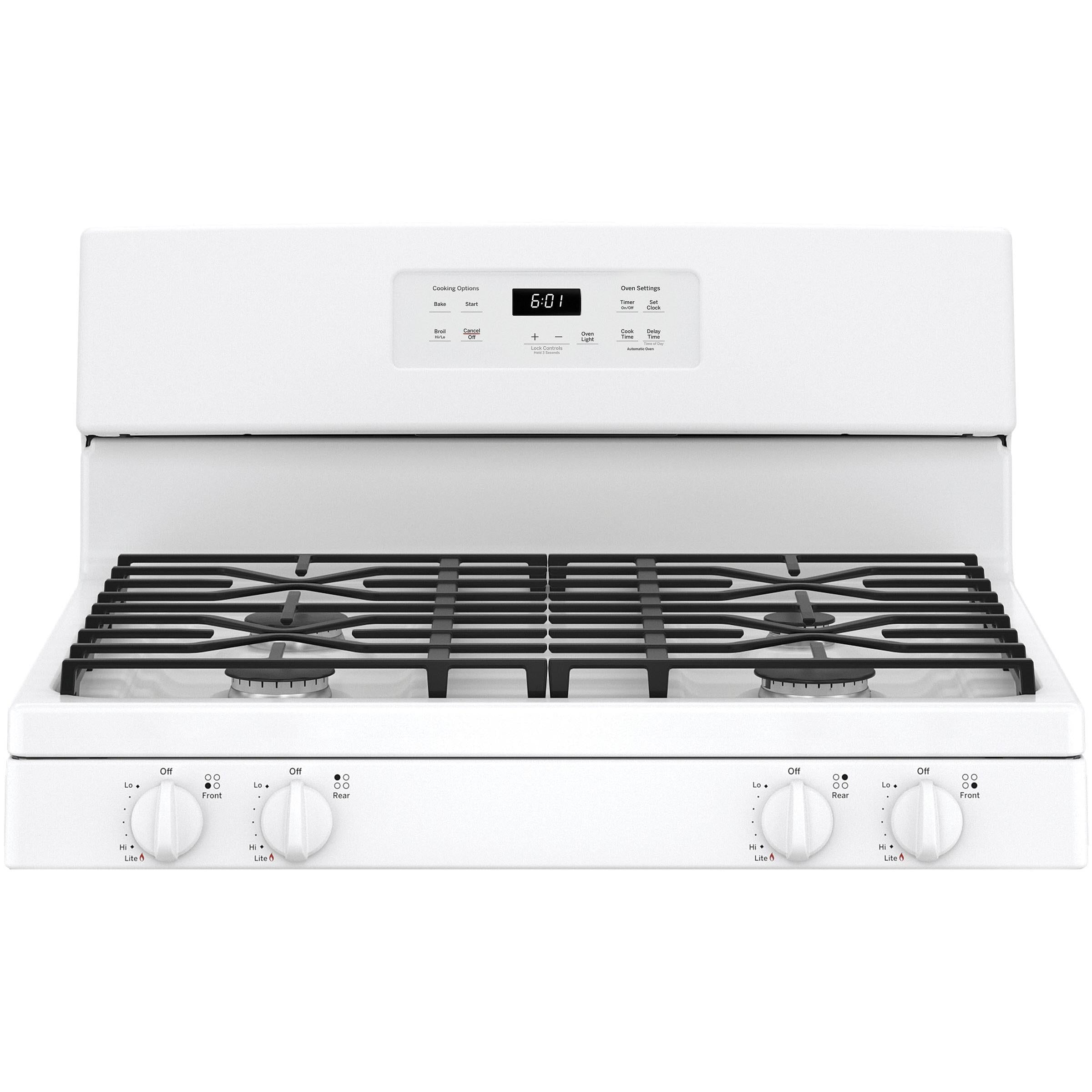 GE 30-inch Freestanding Gas Range with Precise Simmer Burner JGBS61DPWW