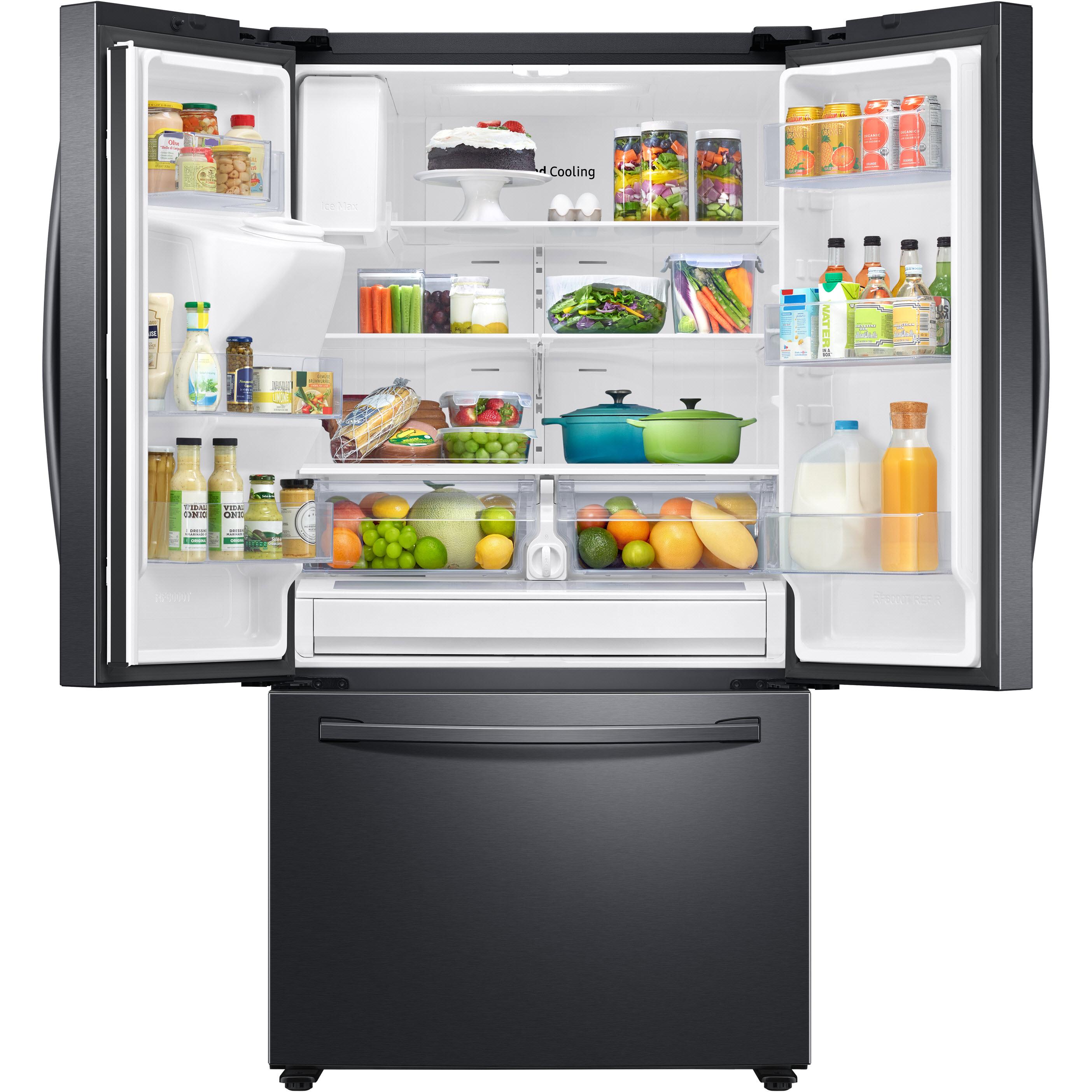 Samsung 36-inch, 27 cu.ft. Freestanding French 3-Door Refrigerator with Dual Ice Makers RF27T5241SG/AA