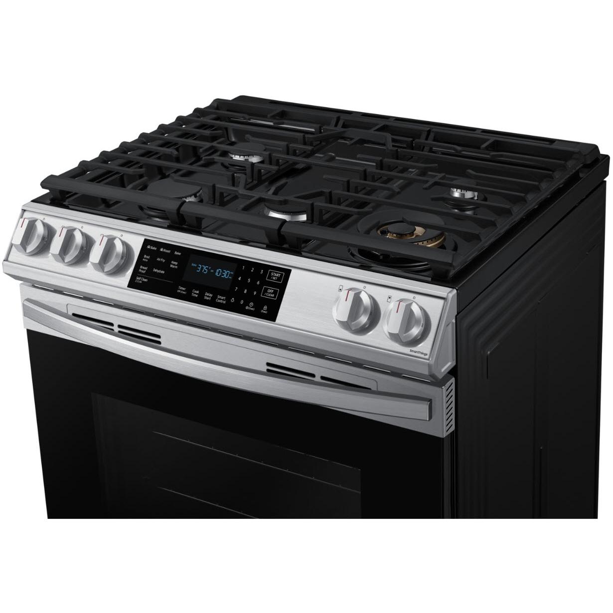 Samsung 30-inch Slide-in Gas Range with Wi-Fi Connect NX60T8511SS/AA