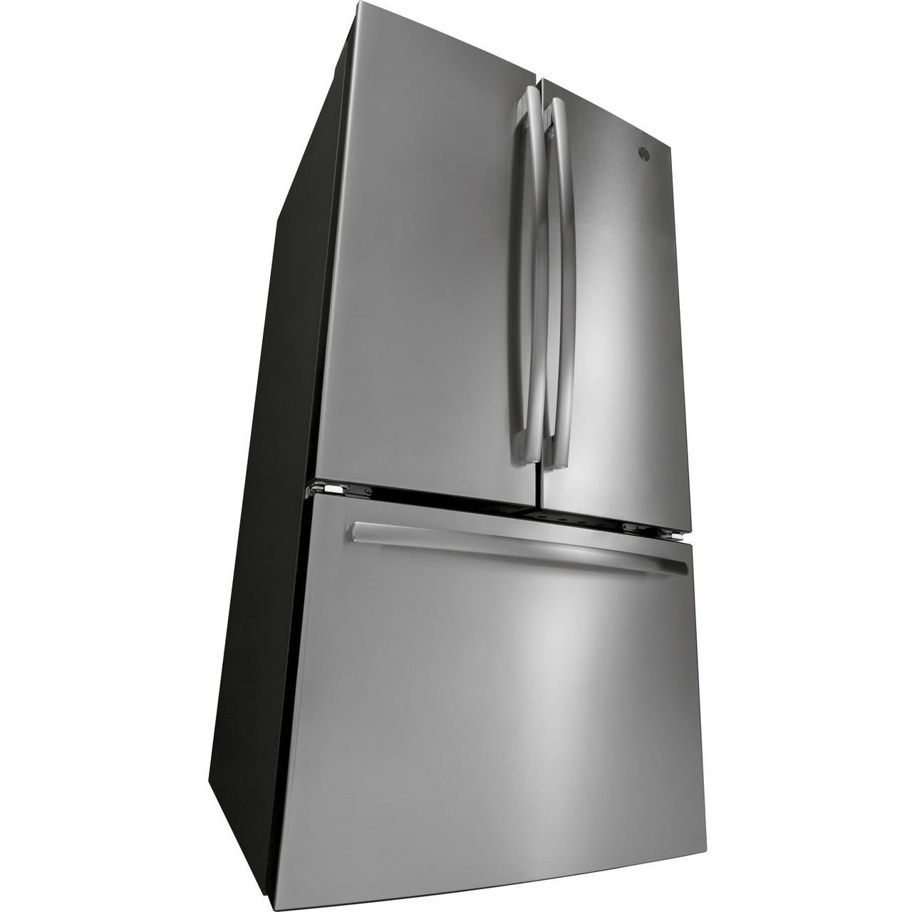 GE 36-inch, 27 cu.ft. Freestanding French 3-Door Refrigerator GNE27EYMFS