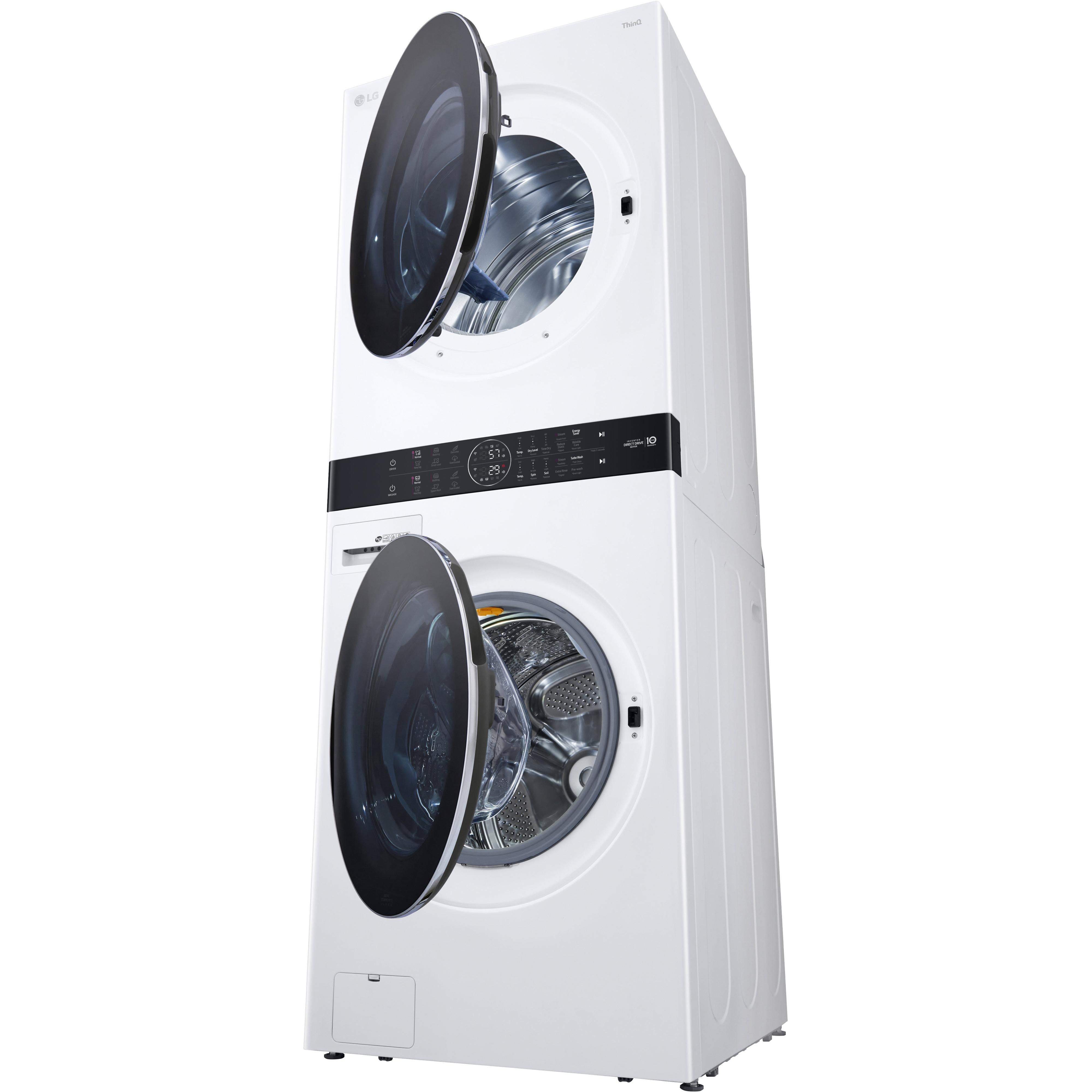 LG Stacked Washer/Dryer Gas Laundry Center with TurboWash? 360 Technology WKGX201HWA