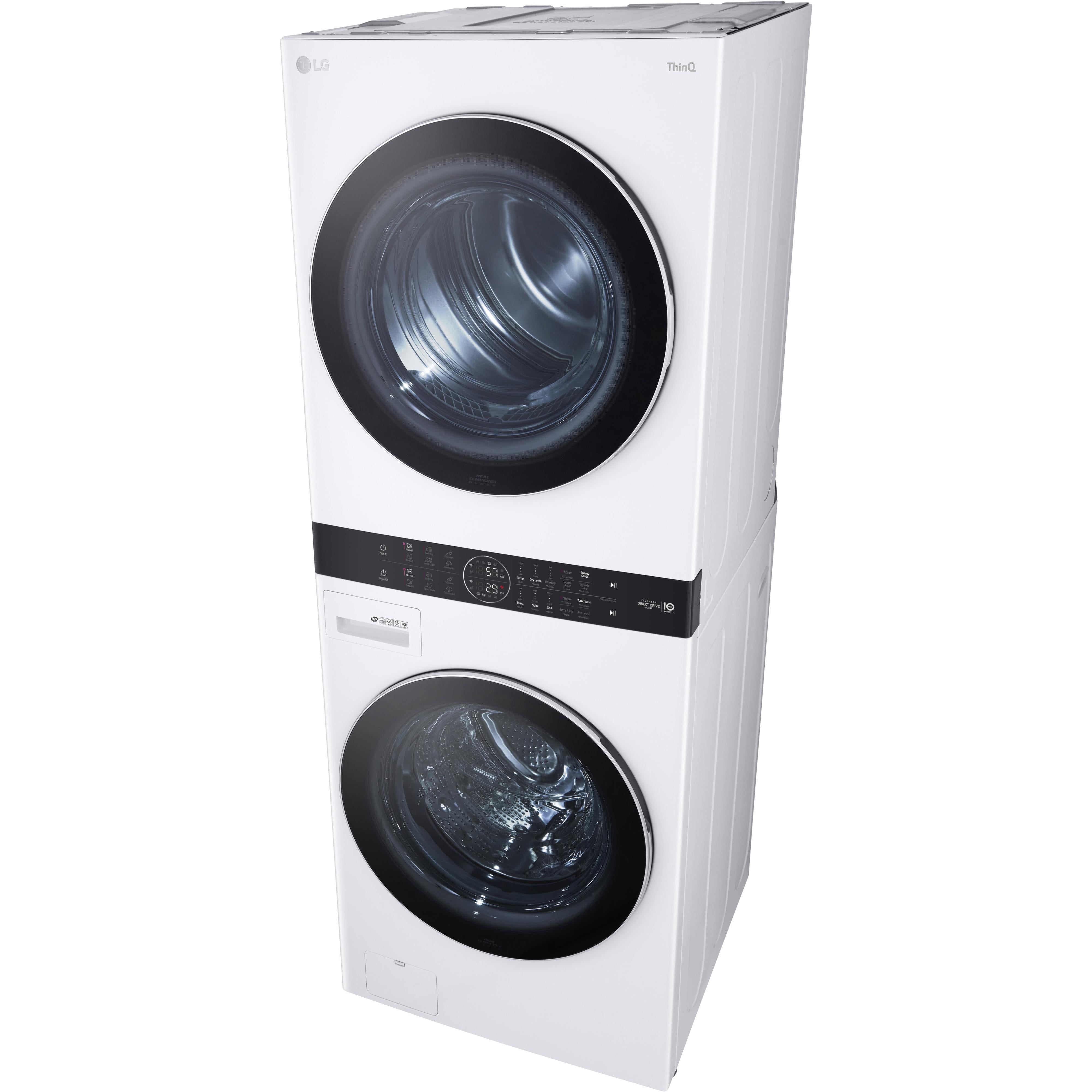 LG Stacked Washer/Dryer Gas Laundry Center with TurboWash? 360 Technology WKGX201HWA