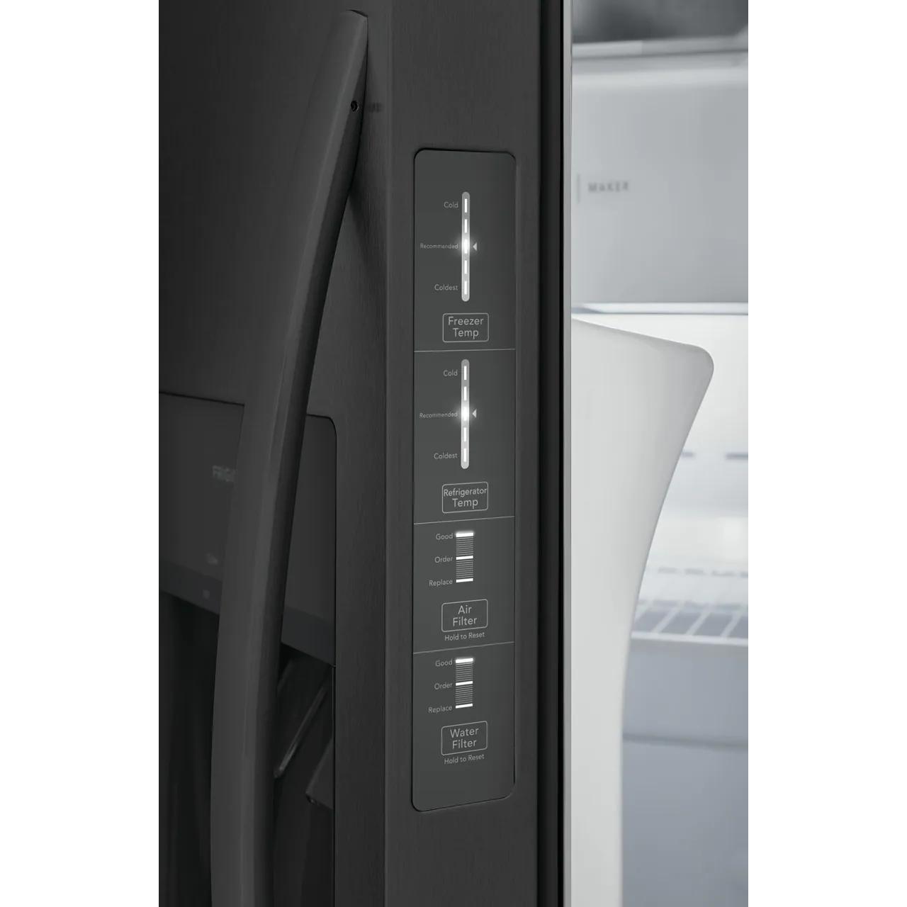 Frigidaire 33-inch, 22.2 cu.ft. Freestanding Side-by-Side Refrigerator with Ice and Water Dispensing System FRSS2323AD