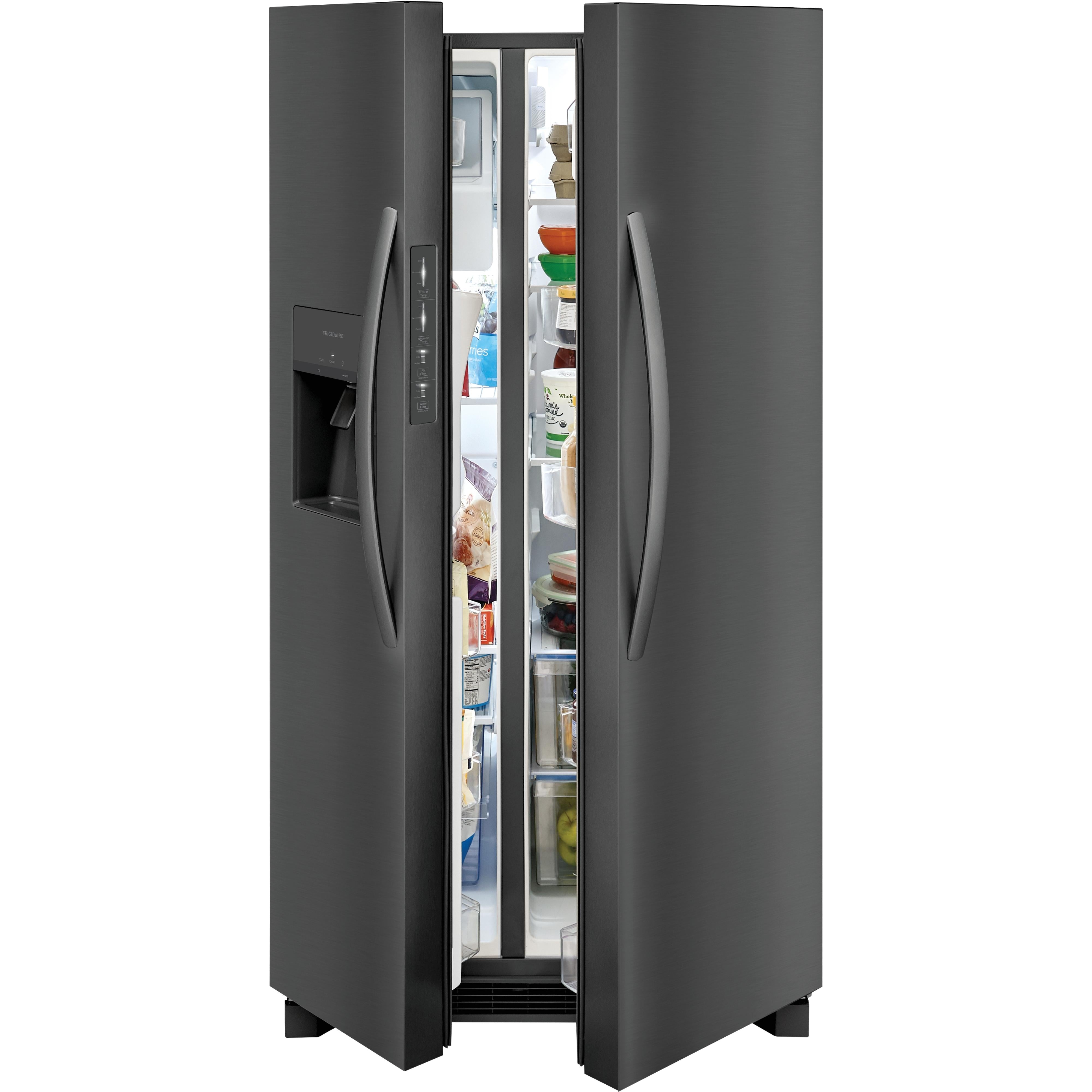 Frigidaire 36-inch, 25.6 cu.ft. Freestanding Side-by-Side Refrigerator with Ice and Water Dispensing System FRSS2623AD