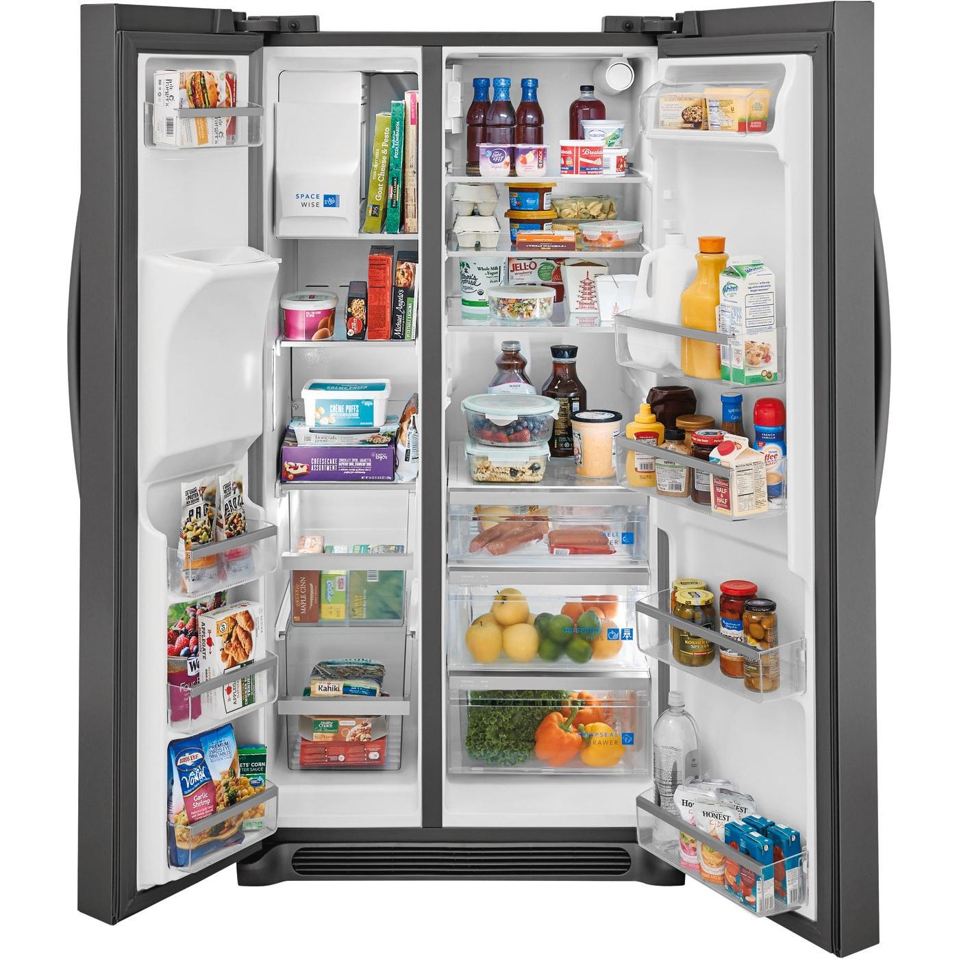 Frigidaire Gallery 36-inch, 25.6 cu.ft. Freestanding Side-by-Side Refrigerator with Ice and Water Dispensing System GRSS2652AD