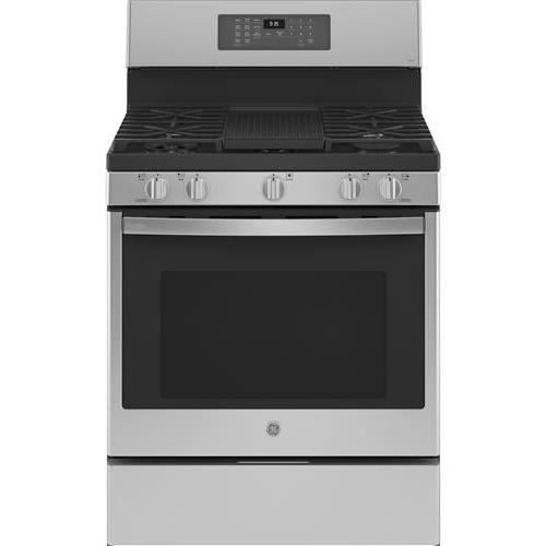 GE Profile 30-inch Freestanding Dual-Fuel Range with Wi-Fi Connectivity P2B935YPFS