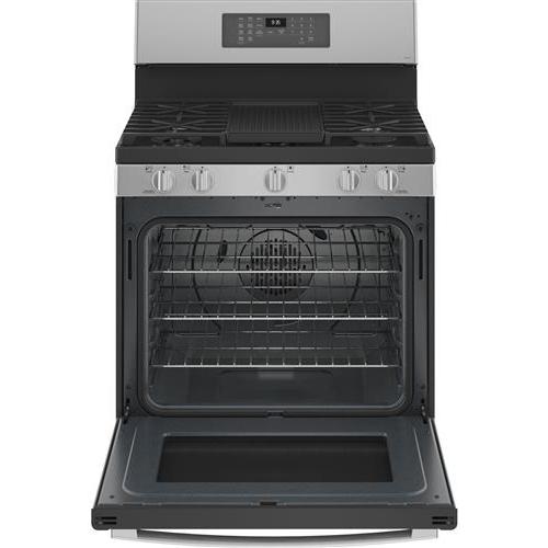 GE Profile 30-inch Freestanding Dual-Fuel Range with Wi-Fi Connectivity P2B935YPFS