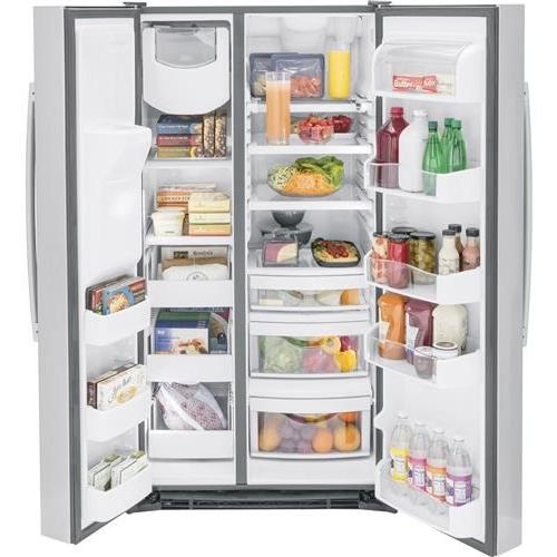 GE Profile 36-inch, 28.2 cu. ft. Side-by-Side Refrigerator with Ice and Water PSS28KYHFS