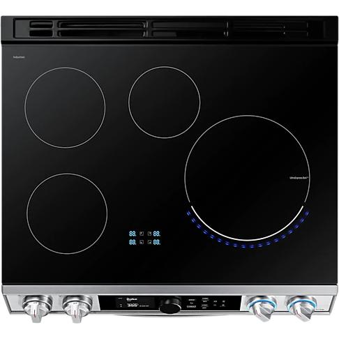 Samsung 30-inch Slide-in Electric Induction Range with WI-FI Connect NE63T8951SS/AA