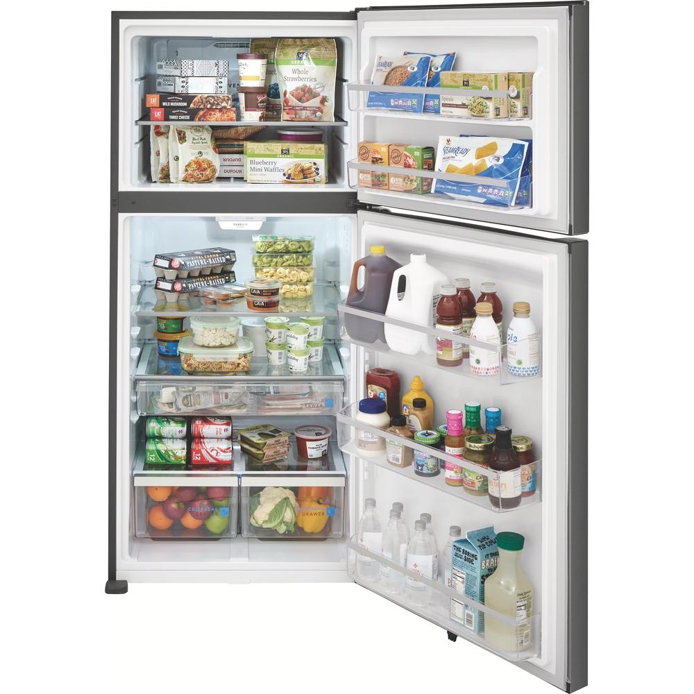 Frigidaire Gallery 30-inch, 20 cu.ft. Freestanding Top Freezer Refrigerator with LED Lighting FGHT2055VD