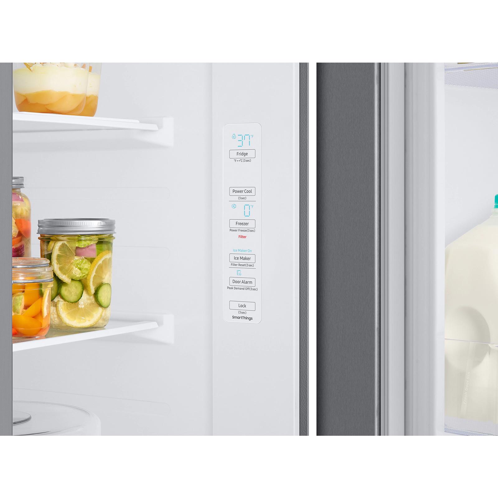 Samsung 36-inch, 28 cu.ft. Freestanding Side-by-Side Refrigerator with In-Door Ice Maker RS28A500ASR/AA