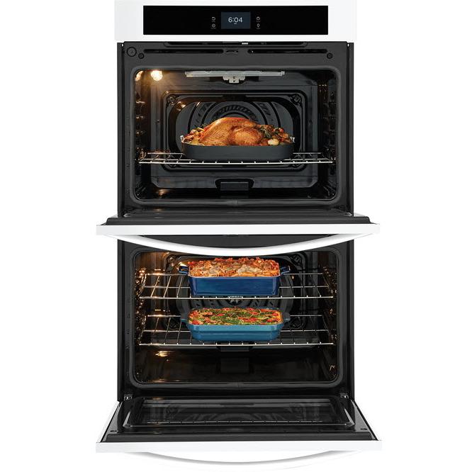 Frigidaire 30-inch Double Electric Wall Oven with Fan Convection FCWD3027AW