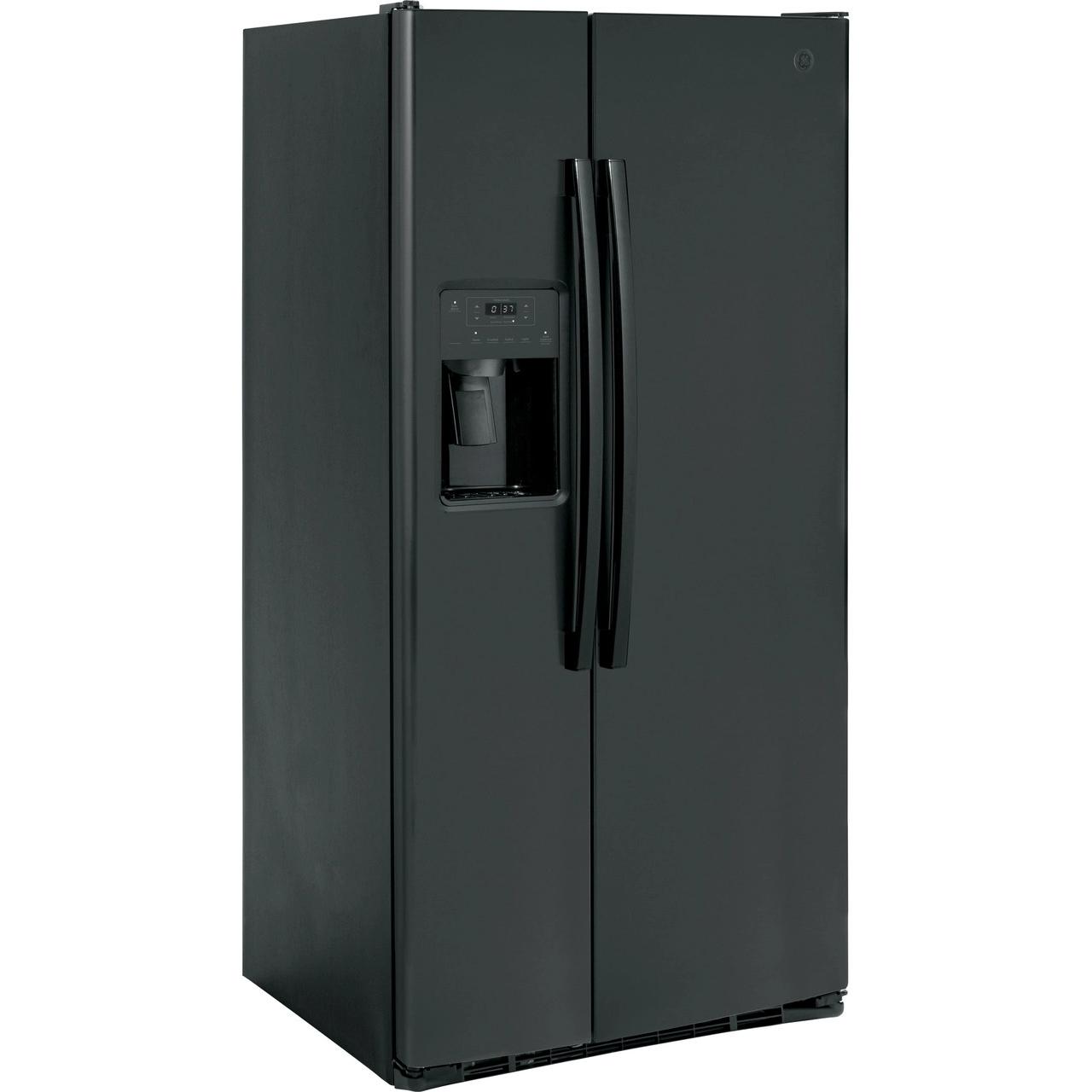 GE 33-inch, 23 cu. ft. Side-By-Side Refrigerator with Water and Ice Dispensing System GSS23GGPBB