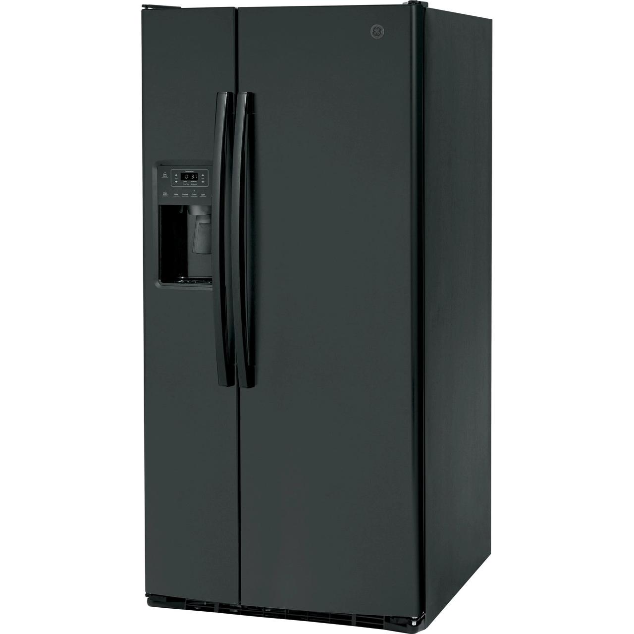 GE 33-inch, 23 cu. ft. Side-By-Side Refrigerator with Water and Ice Dispensing System GSS23GGPBB